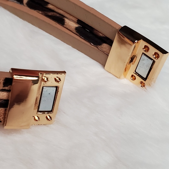 Leather Leopard Multi Strand Bracelet - Picture 8 of 8